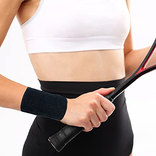 Carbou Self Adhesive Bandage Wrap 4" x 5yd 8ct Vet & Athletic Black | Vet Wrap Elastic Cohesive Bandage Self Adherant Non-Woven Wrap for Wrist, Ankle, Hand,First Aid Medical Stretch Wrap - color: Black, size: 8 Count (Pack of 1)