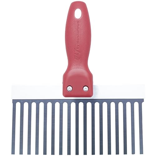 MARSHALLTOWN Scarifier, 8 Inch, Plaster Undercoat Prep Tool | 8 Inch Wide Steel Scarifier, 3 x 1/4 Inch Blue Steel Tines, Soft Grip Handle, Preps Plaster Undercoat, 722 - size: 8 Inch