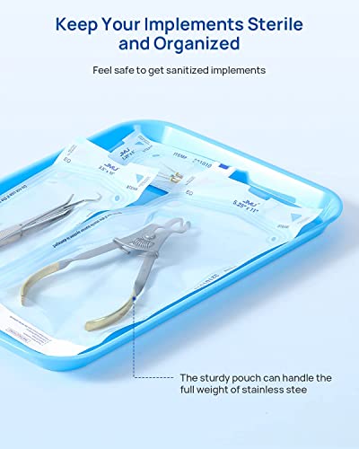 JMU Self Seal Sterilization Pouches 2.25" x 9", Sterilization Bags 200/Box - size: 2.25" x 9"