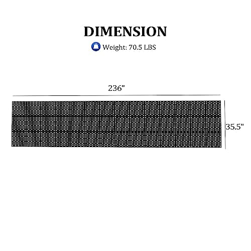 ROVSUN Rubber Floor Mat with Holes, 3x20 FT Hollow Large Mat Roll, Anti-Fatigue/Non-Slip Drainage Mat, for Industrial Kitchen Restaurant Bar Bathroom, Indoor/Outdoor Cushion (2 Packs) - size: 36x236 in.(3x20 ft)