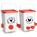 ‎Tgeyd Tgeyd 5Gal/25Lb Large Chicken Feeder and Waterer Set (Rain Proof/No Waste), with S-Hooks for Easy Hanging