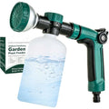 VENETIO 8-Dial Hose Attachment Spray Gun for Liquid Fertilizer/Soap | Precision Lawn & Garden Feeder for Uniform Fertilizing and Watering Plants | Hose-End Nozzle Sprayer with 16oz Bottle - style: Lawn & Garden Feeder (16 oz)