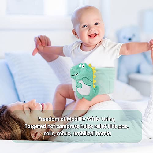 Hilph 2 Pack Hilph Baby Colic Gas Upset Stomach Relief, Heated Tummy Wrap | for Newborns, Infants and Fussy, Belly Relief, Soothing Warmth, 2 Gel Packs Included, Baby Heating Pad Swaddling Belt