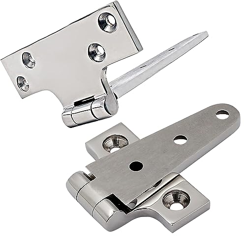 316 Stainless Steel T Hinges Marine Grade 4'' x 2" Heavy Duty Boat Hatch Hinge (100 mm X 54 mm) 2 Pack Casting Cabinet Hardware Door Hinge with Screws - style: 4'' x 2" 2 Pack