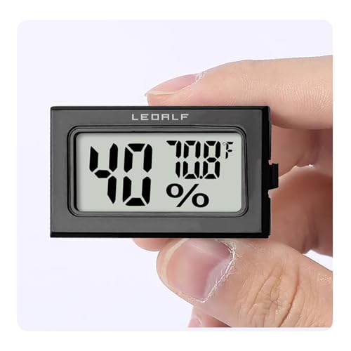 Humidity Meter Hygrometer Room Thermometer Indoor Digital Temperature and Humidity Monitor Mini Hygrometer Thermometer for House Office Home Garden and Cellar, 6 Pack - style: Style B-Black-6pcs