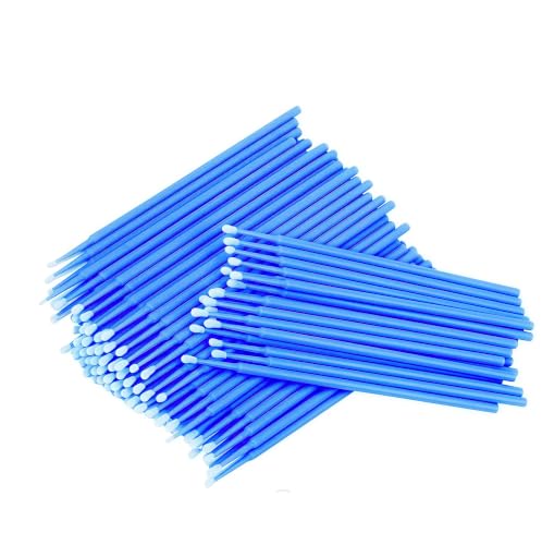 400Pcs 2.5mm Blue Bendable Microbrush Applicator Micro Brushes International Regular - color: Blue, size: 2.5mm
