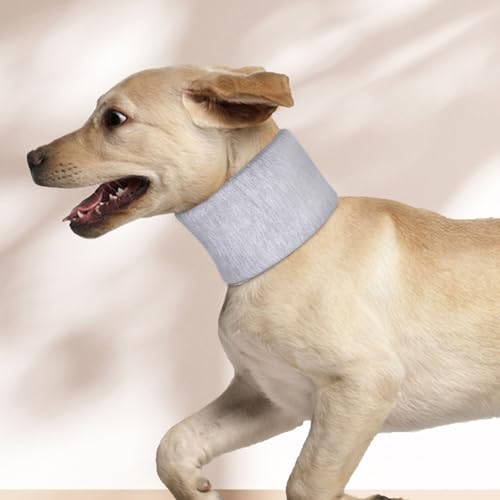 Dog Neck Support Collar, Cotton Adjustable Prevent Licking Pet Neck Brace Wrap Dog Protective Collar Recovery Head Cone for Cats Post Surgery (S) - size: S