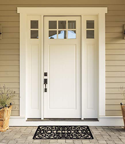 DII Rubber Doormats Collection All Weather, 18x30, Welcome Scroll - color: Welcome Scroll, size: 1'6" x 2'6" (Rectangular)