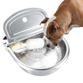 NATGAI Automatic 304 Stainless Steel Waterer Bowl with Drainage Hole | Automatic Cow Drinking Water Bowl with Float Valve Water Trough Farm Grade for Horse Cattle Goat Sheep Dog
