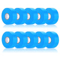 10 Pack Blue Flagging Tape, Non-Adhesive Plastic Ribbon Neon Marking Roll | 1inch*2000ft, Marking Tape for Tree Marking, Hunting, Boundaries and Hazardous Areas,Trail Marking - color: Blue-10pack