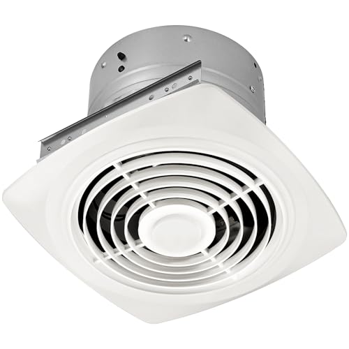 REEPLAR 8" Kitchen Ceiling Mount Exhaust Fan, 200 CFM, Replacement for 505 | Powerful vertical discharge air circulation. Fits 8-inch roof duct systems for kitchen, bathroom, and laundry room