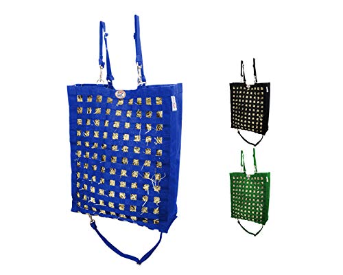 Ultra Slow Feeder Horse Hay Bag with Super Tough Bottom and 6 Month Warranty - color: Royal Blue