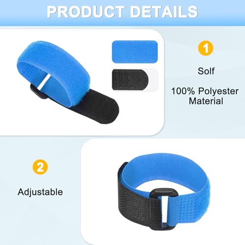 M METERXITY 10-Pack Rooster Collars, 8.07" x 0.79" Adjustable Soft Polyester Anti-Noise Neck Belt for Chickens and Poultry Birds, Noise Control Collar [Blue/Green] - color: Blue/Green