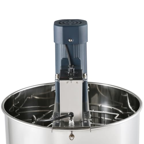 VEVOR Electric Honey Extractor, 2/4 Frame Stainless Steel Beekeeping Extraction, Honeycomb Drum Spinner with Transparent Lid, Apiary Centrifuge Equipment with Height Adjustable Stand | Stainless Steel Spinner with Clear Lid, Fits 2 Deep and 2 Medium Frame