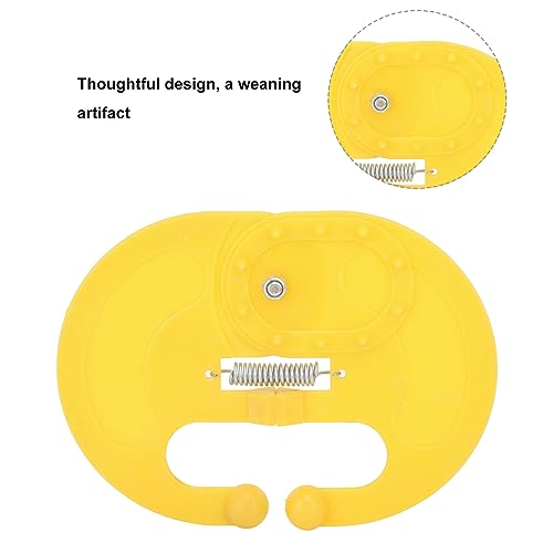 Calf Weaner Cow Nose Thorn Thick 10pcs Plastic Cattle Nose Rings Milk Sucking Preventer Yellow