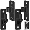 4.9" Heavy Duty Gate Hinges, Wall Mount Female Male Hinges | 2 Pairs, Electroplated 6mm Steel Design, Provides Stable Support, Smooth Opening and Closing for Wooden Fences and Farm Gates - color: Black, 2 Pack