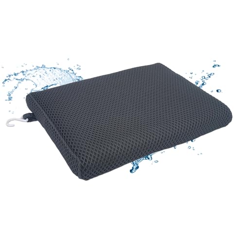 REEZEIVI Shower Seat Cushion,Silicone Non-Slip Base for Elderly & Disabled | Raised 4D mesh shower pad, soft breathable, washable quick dry, silicone non-slip bottom - size: grey-green