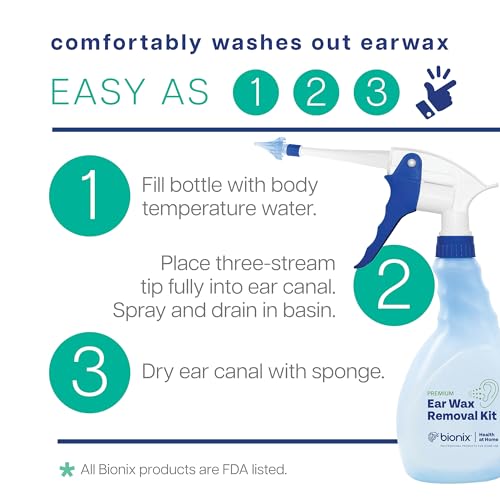 Bionix - Ear Wax Removal Kit, Helps Remove Wax Buildup, For Safe Earwax Removal, Comfortable, Convenient & Easy-To-Use, Ideal for Healthcare Consumers, Flexible (17 Piece Kit) - color: Ear Wax Removal Kit