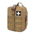 Molle Pouch, Sturdy 600D Nylon Tactical Medical Pouch,Rip-Away EMT First Aid Pouch (Bag Only) - color: tan