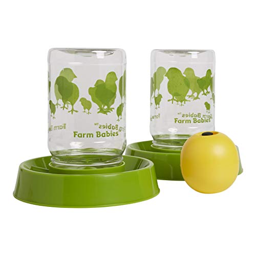 Lixit® Baby Chick Feeder or Waterer - Made in USA (Pack of 2 w/Ball) - size: 32 oz (Pack of 2 w/Ball)