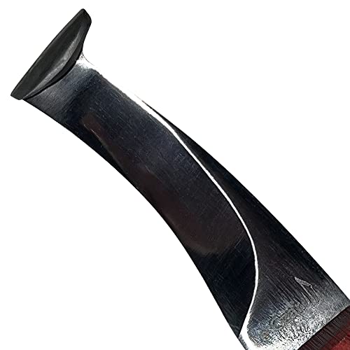LeCzar Red-Handled Long Blade Hoof Knife with Rhino Hook for Right-Handed Use