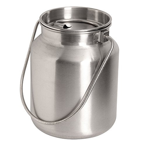 Lindy's Stainless Steel Seamless 1-Gallon Milk Jug, Milk Can, Milk Pail, Anti-Leak Liquid Storage Container with Tight Lid and Long Swivel Handle - size: 128 Ounces