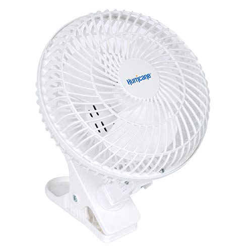 Hurricane Classic Clip Fan with Tilt, 2 Speeds, White, 6in | Portable Mini Desk Table Fan for Home, Office or Travel - style: 6" Classic Clip Fan