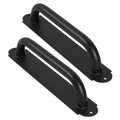 12'' Black Heavy Duty Metal Gate Handles 2 Pack, Outdoor Power Coated Modern Door Pull Hanlde for Fence Garden Patio Barn Door, Interior Closet Cabinets Door Pulls - size: 12 Inch