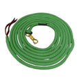 22 Foot Ground Training Rope - Strong Everyday Use All-Purpose Large Horse Lead Rope with Loop & Latigo Popper | 9/16" Diameter Smooth Yachting Braid, Kelly Green - color: Kelly Green