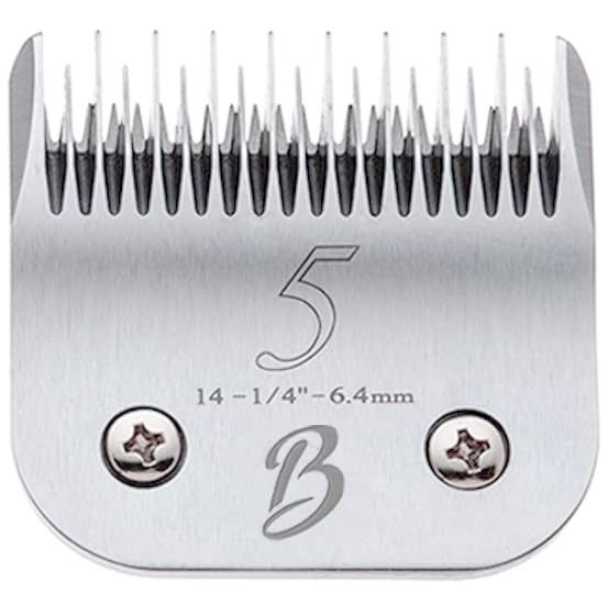 Detachable A Series 5 Blade Dog Grooming Skip Tooth Cuts Length 1/4" - 6.4mm Japanese High Carbon Steel Dog Clippers for Grooming | Detachable Clipper Blade 5 (Compatible A5 Series(B5) - color: 5 (1/4" or 6.4mm) Skip Tooth