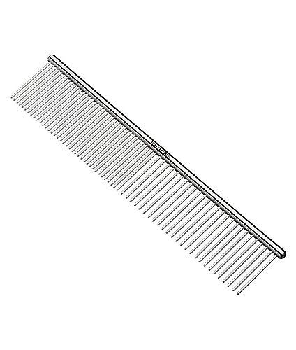 Andis 68550 Stainless Steel Pet Dematting Comb, 7.5in | Removes knots, mats & loose hair, compact size for precision, dog grooming brush accessory - size: 7 1/2 Inch