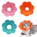 3Pcs Cat Recovery Collar Cat Protection Cones for Cats Sunflower Neck Cone Anti-Licking Recovery Collar to Prevent from Biting Scratching(Pink, Orange, Blue) (S)