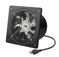 Nalle 6 inch Exhaust Fan 40W 298CFM Through-wall installation Ventilation Fan 110V Exhaust Smoke Fan Ventilation with Power Cord for Kitchen,Bathroom,laundry room,Toilets,Garage (Black