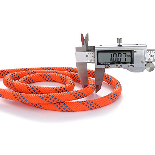 Static Climbing Ropes 35FT,50FT,100FT,150FT,200FT,250FT(Diam 10mm,16mm) - color: Orange(diam 10mm), size: 50 FT