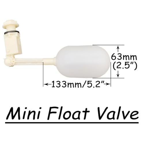 Uenede Float Ball Valve DN20 3/4" Male Thread, 2PCS | PE Floating Ball, ABS Valve, Automatic Switch for Livestock Water Trough Aquariums Hydroponics Water Level Control