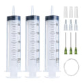 3 Pack 250ml Syringes with 55.1” Tube and Needle 14G 1.5”, Sterile Syringe with Cap Individually Packaged for Scientific Labs, Measuring, Watering, Refilling - style: 250ml