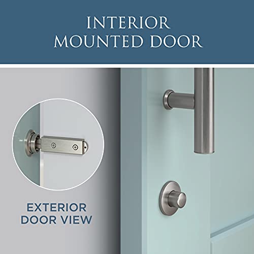 National Hardware N700-151 Barn Door Lock, Satin Nickel, 5" x 1-1/4" x 3/4" - color: Satin Nickel, size: 5" x 1-1/4" x 3/4"