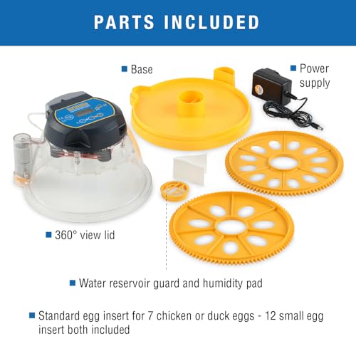 Brinsea Mini II EX Egg Incubator with Automatic Turning & Humidity Control | 50+ years of expertise! Built-in automatic humidity, auto-turn & temp alarms take the guesswork out of hatching 7-12 eggs