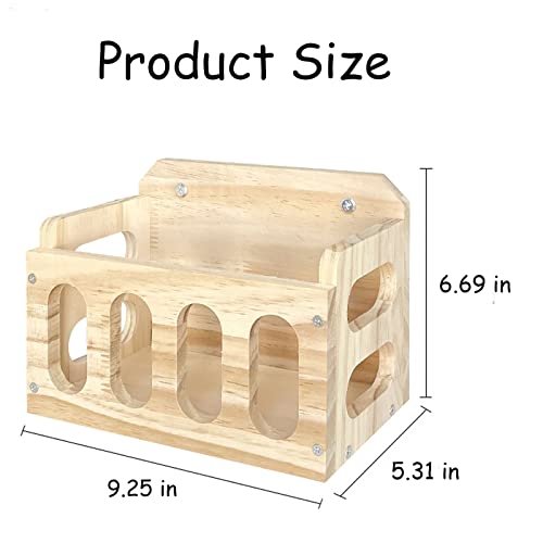 Rabbit Hay Feeder Wooden Hay Rack Guinea Pig Hay Holder Less Wasted Hanging Hay Feeder for Bunny Chinchillas Guinea Pig Small Animal Supplies