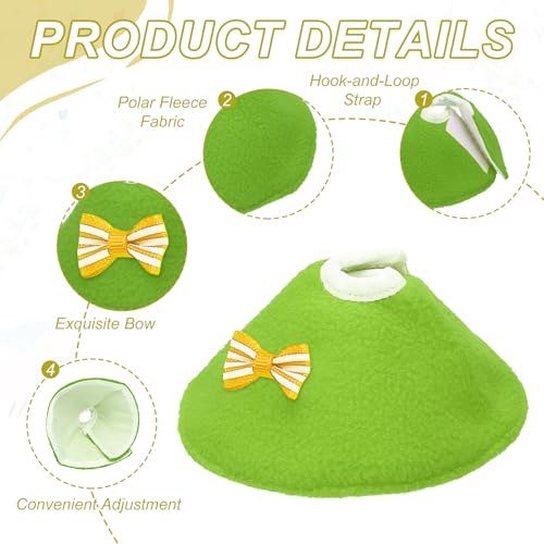Bird Collars, Bird Cone Collar Protective Recovery Cones, Soft Adjustable Anti-Bite Feather Neck Protector (Green, M, 3 Pcs), Intended for Budgie/Cockatiel/Lovebirds - color: Green, size: M