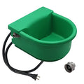 Automatic Heated Dog Waterer Bowl Feeder Constant Temperature Dispenser 3L Outdoor Thermal Bowl with Float Ball Valves for Pet Dog Horse Cattle Goat Sheep (Green) - color: Green