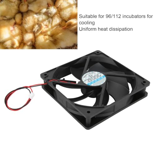 2Pcs Incubator Fan Incubator Exhaust Fan Low Noise High Power Motor | Incubator Uniform Temperature Fan for Poultry Farms Labs Upper Fan - style: Upper Fan*2pcs
