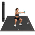 Stepwaver Extra Large Exercise Mat, 6'x4'/ 7'x5'/ 8'x5'/ 9'x5'/10'x5' (6mm) | Non-Slip, Ultra Durable, Shoes-Friendly, High-Density, Thick Workout Mat for Home Gym, Cardio, Jump Rope, MMA, Weights - size: 10'×5'×0.25"