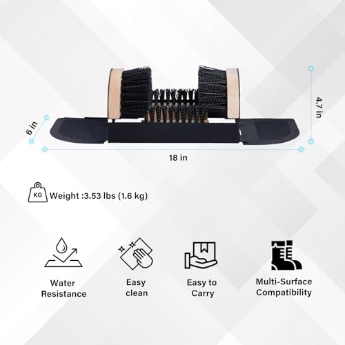 Legacy Boot Scrubber, Upgraded Bristles and Frame Strength - Shoe Scraper & Boot Cleaner Brush - color: Black
