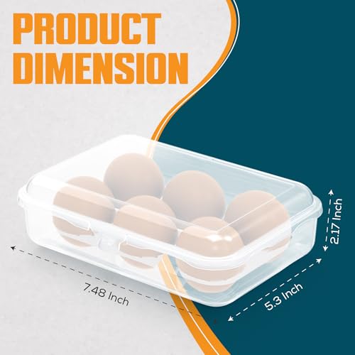 ZPU Egg Holder Camping, 2Pcs 6 Grid Egg Container, Plastic Egg Carrier for Camping Picnic Travel Outdoor Refrigerator Kitchen, Protective Egg Storage Case, Clear White - color: 2pcs-white