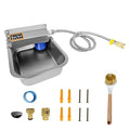 Automatic Water Dispenser for Dogs 1 Gallon/3.8L Stainless Steel Water Bowl Outdoor Dog Drinking Waterer Feeder Auto Fill Pet and Livestock Waterer Feeder Fits GHT 3/4" Faucet Wide Mouth - size: 1 Gal