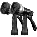 AUTOMAN-Garden-Hose-Nozzle, 2 Pack ABS Water Spray Nozzle, 7 Adjustable Watering Patterns, Slip Resistant for Watering Plants, Lawn& Garden, Washing Car, Showering Pets & Outdoor Fun.Silver Color - color: Silver