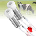 φ25mm Double Head Teat Cup for Cow, Milking Machine Accessory | with 5x8mm Hose, Easy to Clean, Soft Silicone Liners - style: Cups for cow