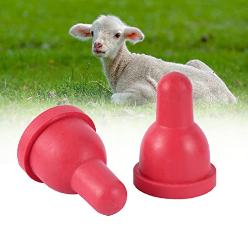 2Pcs Sheep Goat Lamb Milk Nipples Soft Rubber Pacifier | Lamb Pacifier for Small Animal Feed Orphaned Lamb - size: Lamb pacifier