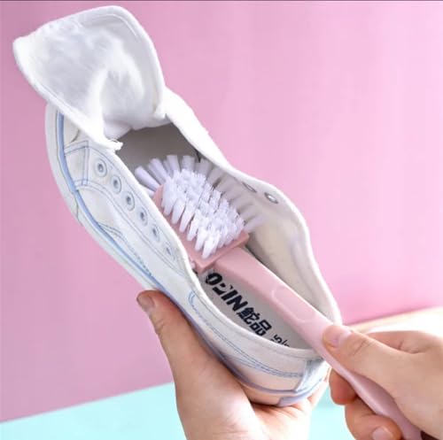 Scrub Brush for Shoes & Sneakers - Double Sided Cleaning Brush, 3 Color Pack
